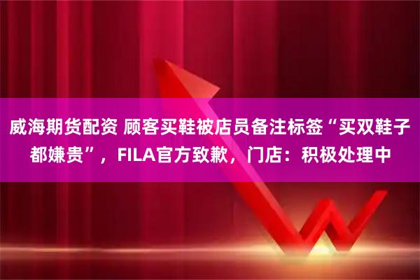 威海期货配资 顾客买鞋被店员备注标签“买双鞋子都嫌贵”，FILA官方致歉，门店：积极处理中