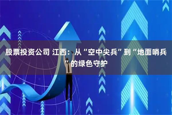 股票投资公司 江西：从“空中尖兵”到“地面哨兵”的绿色守护